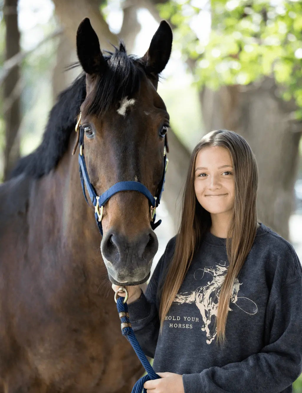 Hold Your Horses Sweatshirt (Black) - Bridle Up Hope Shop