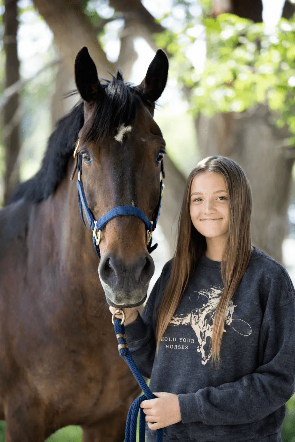 Hold Your Horses Sweatshirt (Black) - Bridle Up Hope Shop