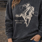 Hold Your Horses Sweatshirt (Black) - Bridle Up Hope Shop