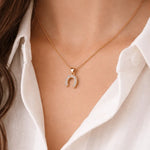 Hope Shines Horseshoe Necklace - Bridle Up Hope Shop