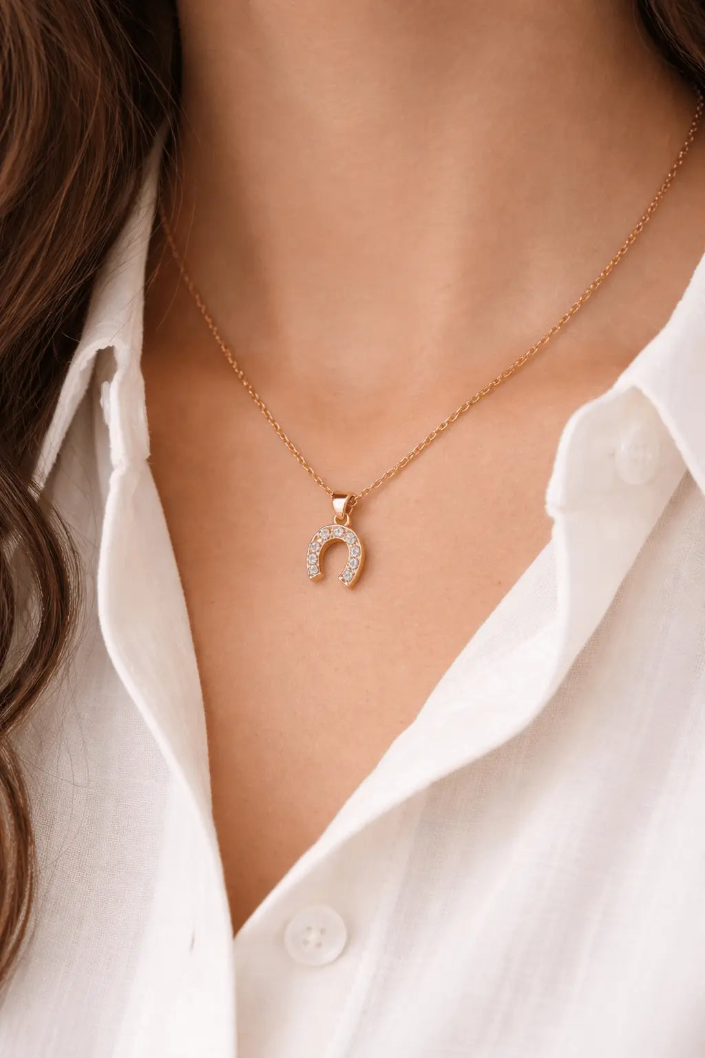 Hope Shines Horseshoe Necklace - Bridle Up Hope Shop