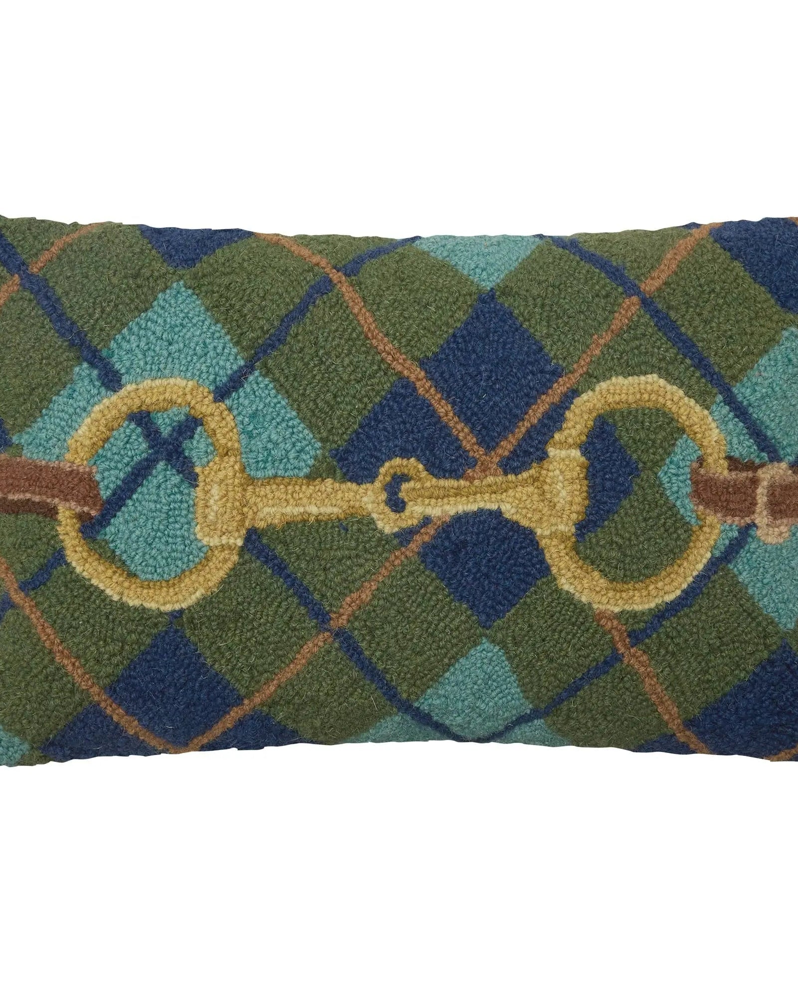 Horse Bit Plaid Wool Pillow - Bridle Up Hope Shop