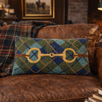 Horse Bit Plaid Wool Pillow - Bridle Up Hope Shop