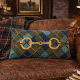 Horse Bit Plaid Wool Pillow - Bridle Up Hope Shop