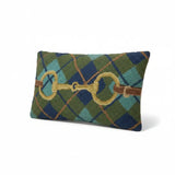 Horse Bit Plaid Wool Pillow - Bridle Up Hope Shop