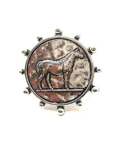 Horse Coin Cuff Ring - Bridle Up Hope Shop