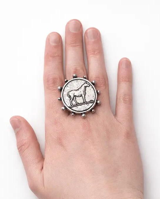 Horse Coin Cuff Ring - Bridle Up Hope Shop