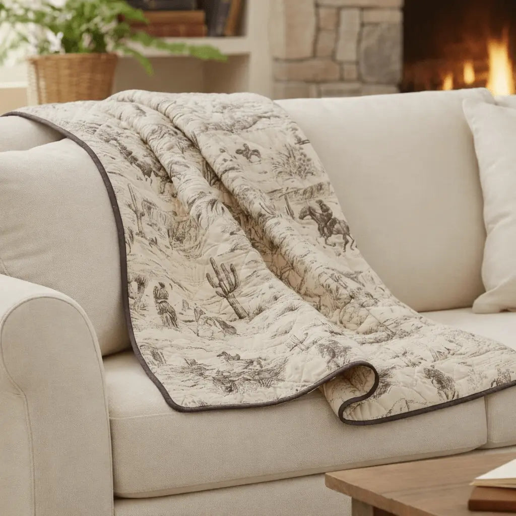 Horse & Cowboy Throw - Bridle Up Hope Shop