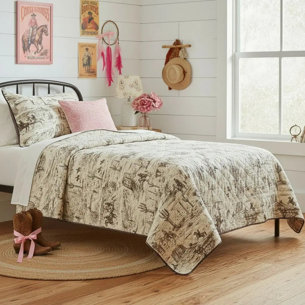 Horse & Cowboy Twin Quilt - Bridle Up Hope Shop