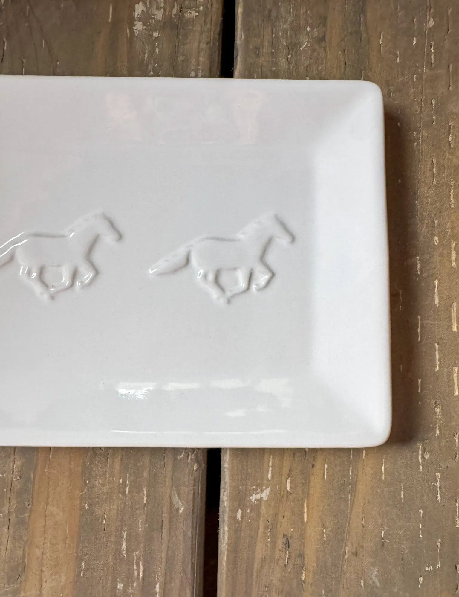 Horse Embossed Platter - Bridle Up Hope Shop
