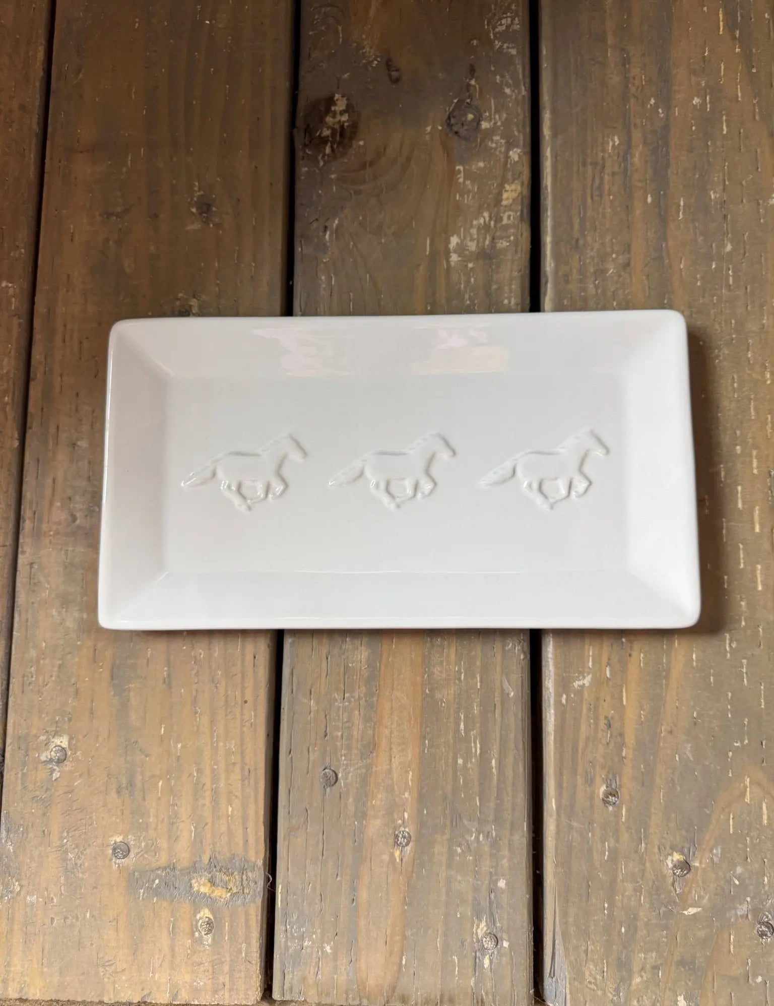 Horse Embossed Platter - Bridle Up Hope Shop