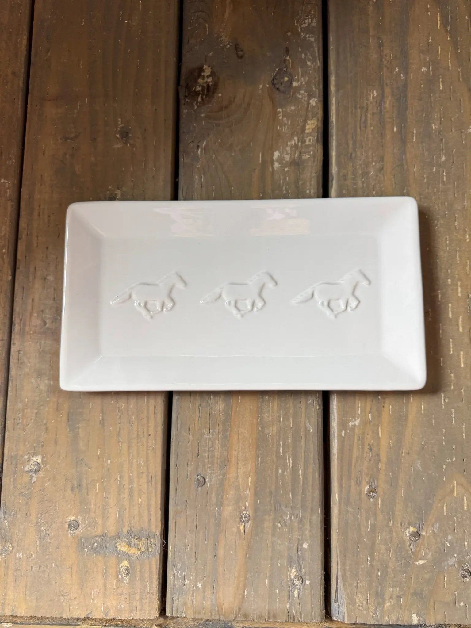 Horse Embossed Platter - Bridle Up Hope Shop