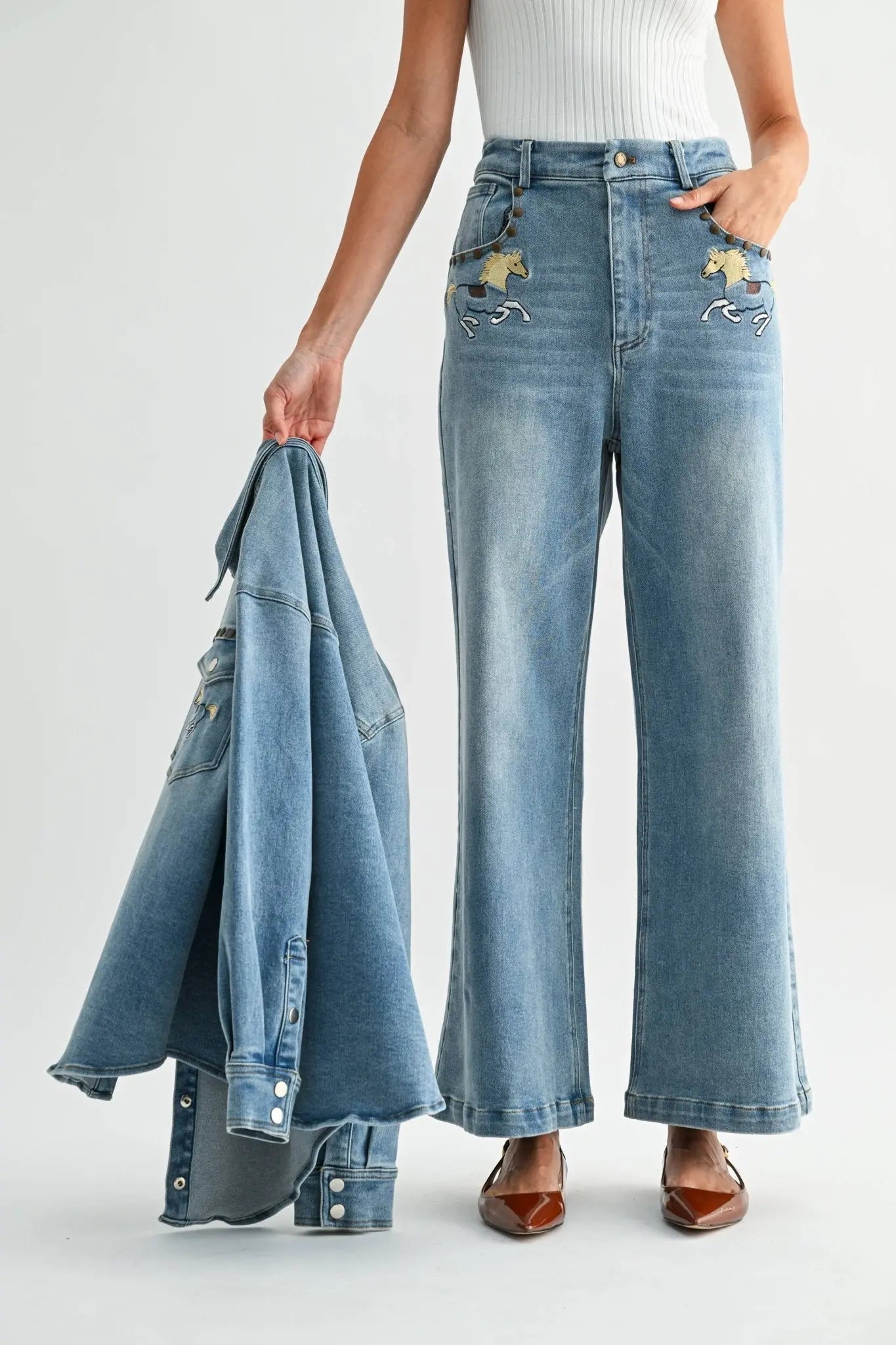 Horse High - Waisted Jeans - Bridle Up Hope Shop