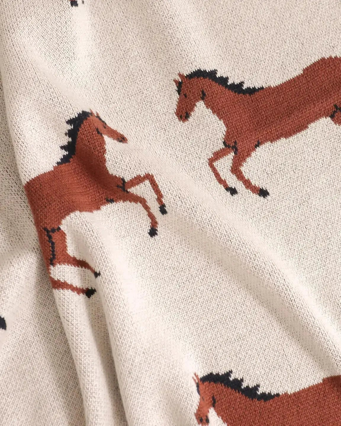 Horse Organic Knit Baby Blanket - Bridle Up Hope Shop