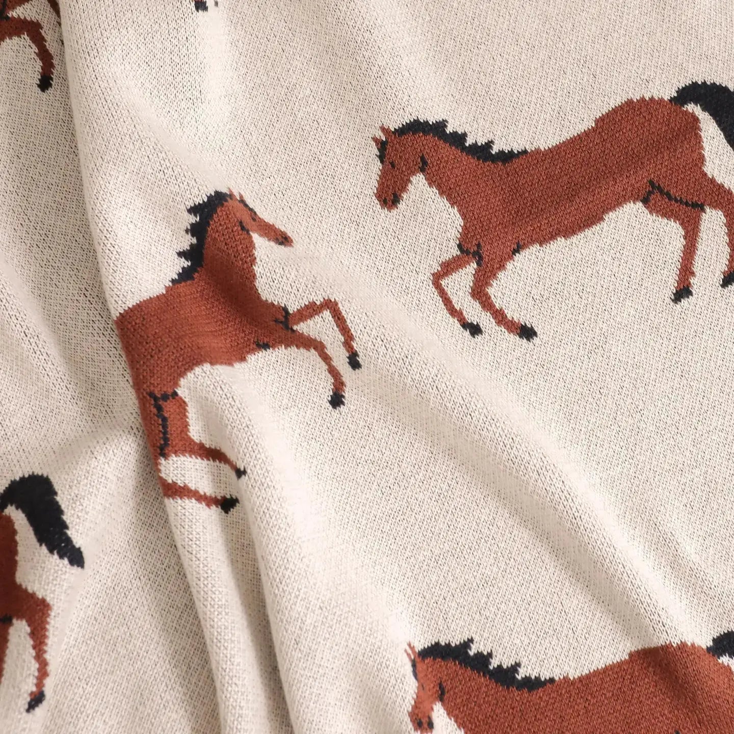 Horse Organic Knit Baby Blanket - Bridle Up Hope Shop