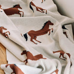 Horse Organic Knit Baby Blanket - Bridle Up Hope Shop