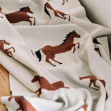 Horse Organic Knit Baby Blanket - Bridle Up Hope Shop