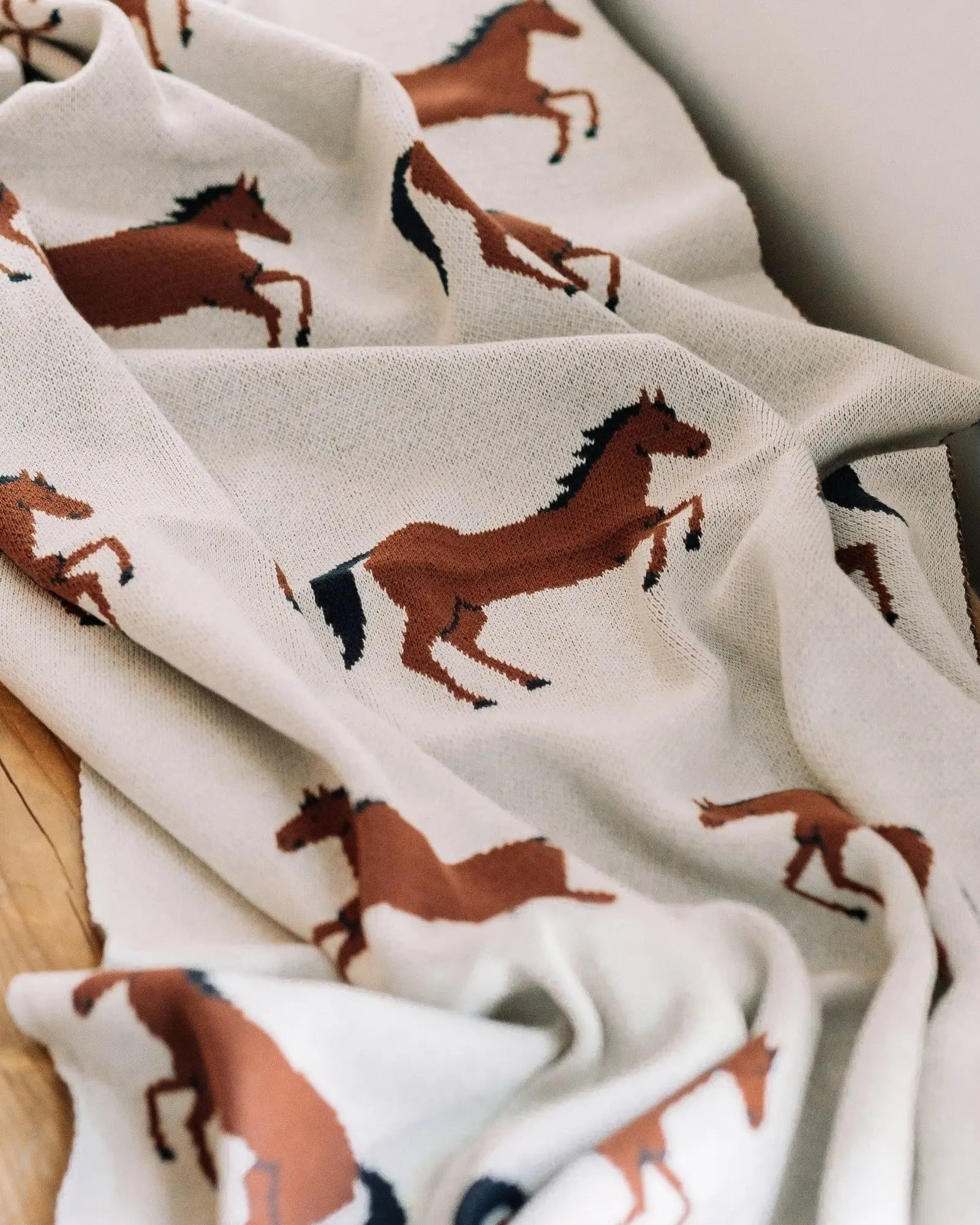 Horse Organic Knit Baby Blanket - Bridle Up Hope Shop