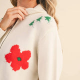 Horse & Poppy Zip Up Cardigan - Bridle Up Hope Shop