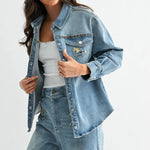 Horse Studded Denim Jacket - Bridle Up Hope Shop