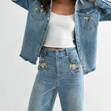 Horse Studded Denim Jacket - Bridle Up Hope Shop