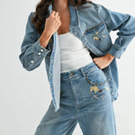 Horse Studded Denim Jacket - Bridle Up Hope Shop
