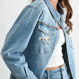 Horse Studded Denim Jacket - Bridle Up Hope Shop