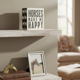 Placa Decorativa "Cavalos Me Fazem Feliz"