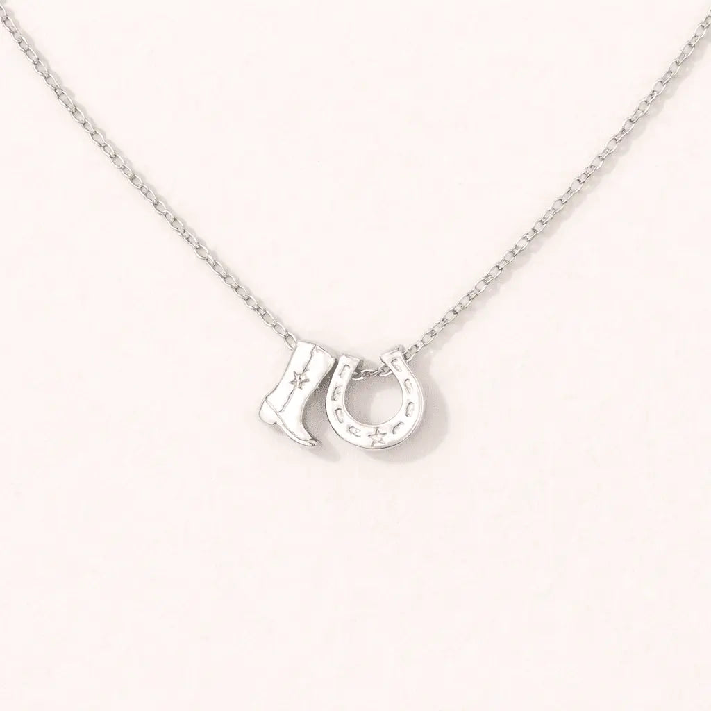 Horseshoe & Boot Necklace - Bridle Up Hope Shop