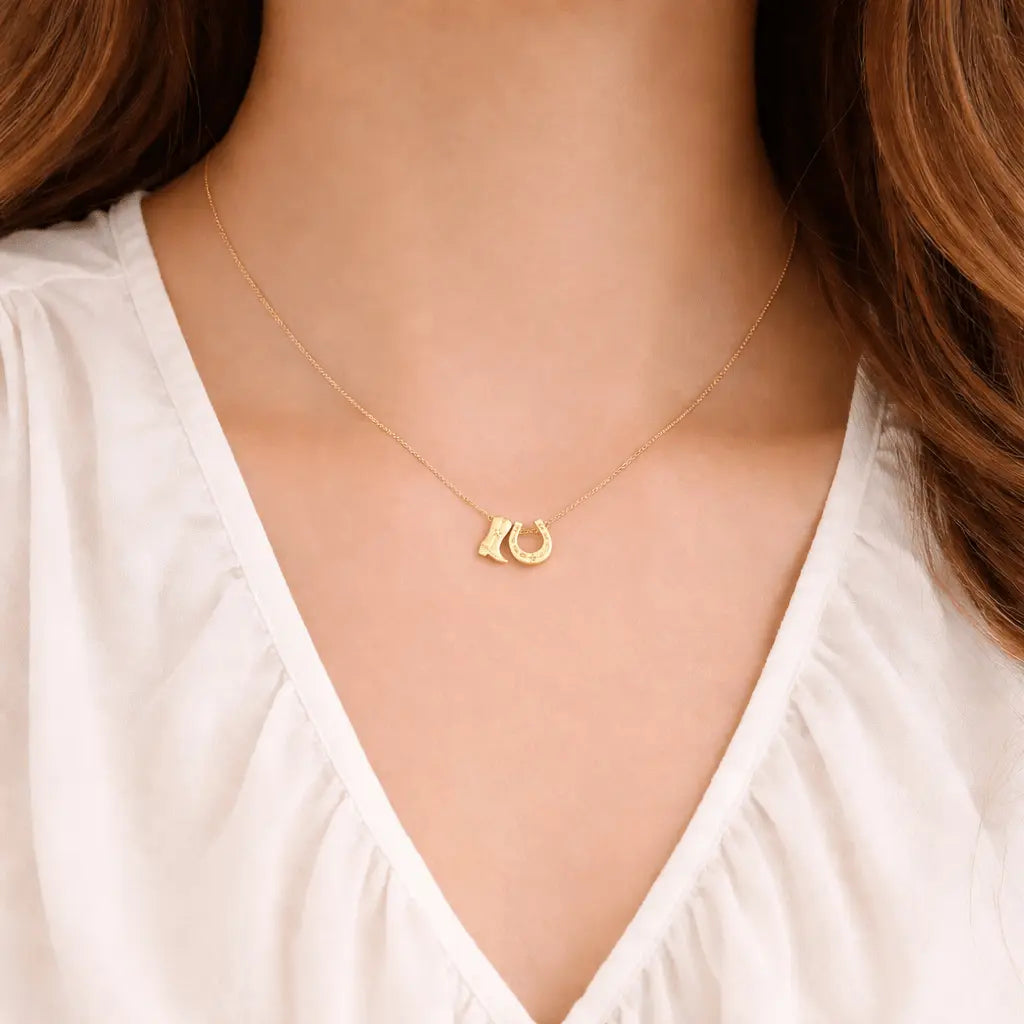 Horseshoe & Boot Necklace - Bridle Up Hope Shop
