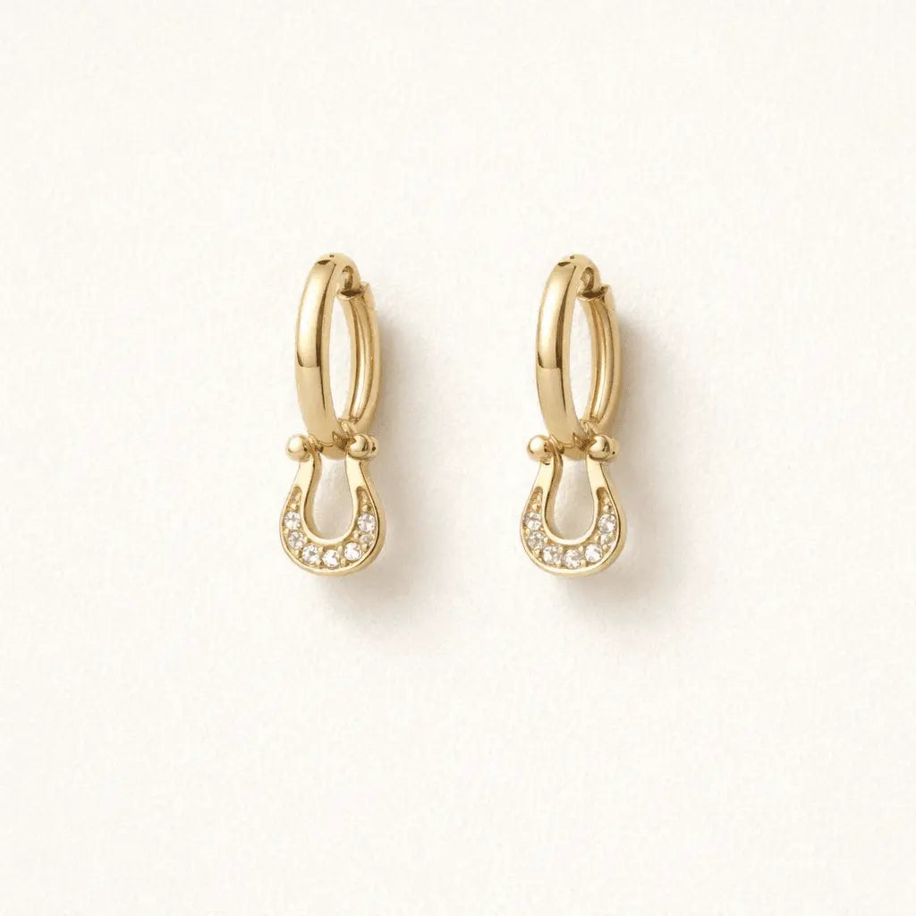 Horseshoe Huggie Earrings - Bridle Up Hope Shop