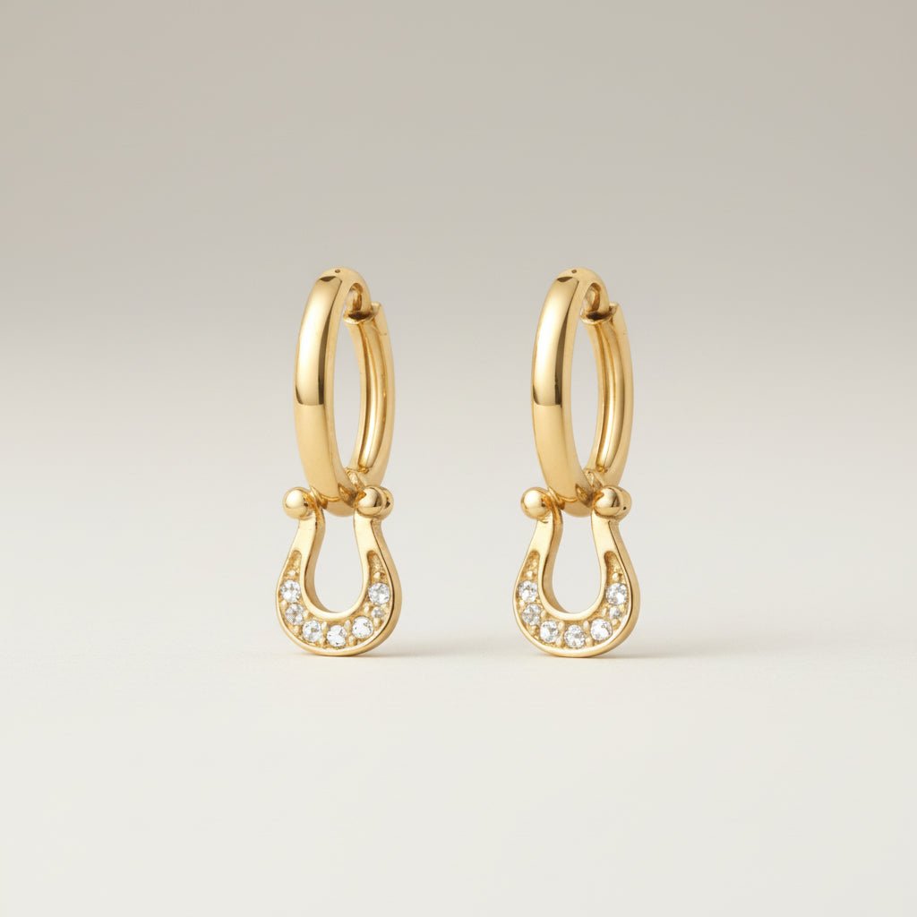 Horseshoe Huggie Earrings - Bridle Up Hope Shop