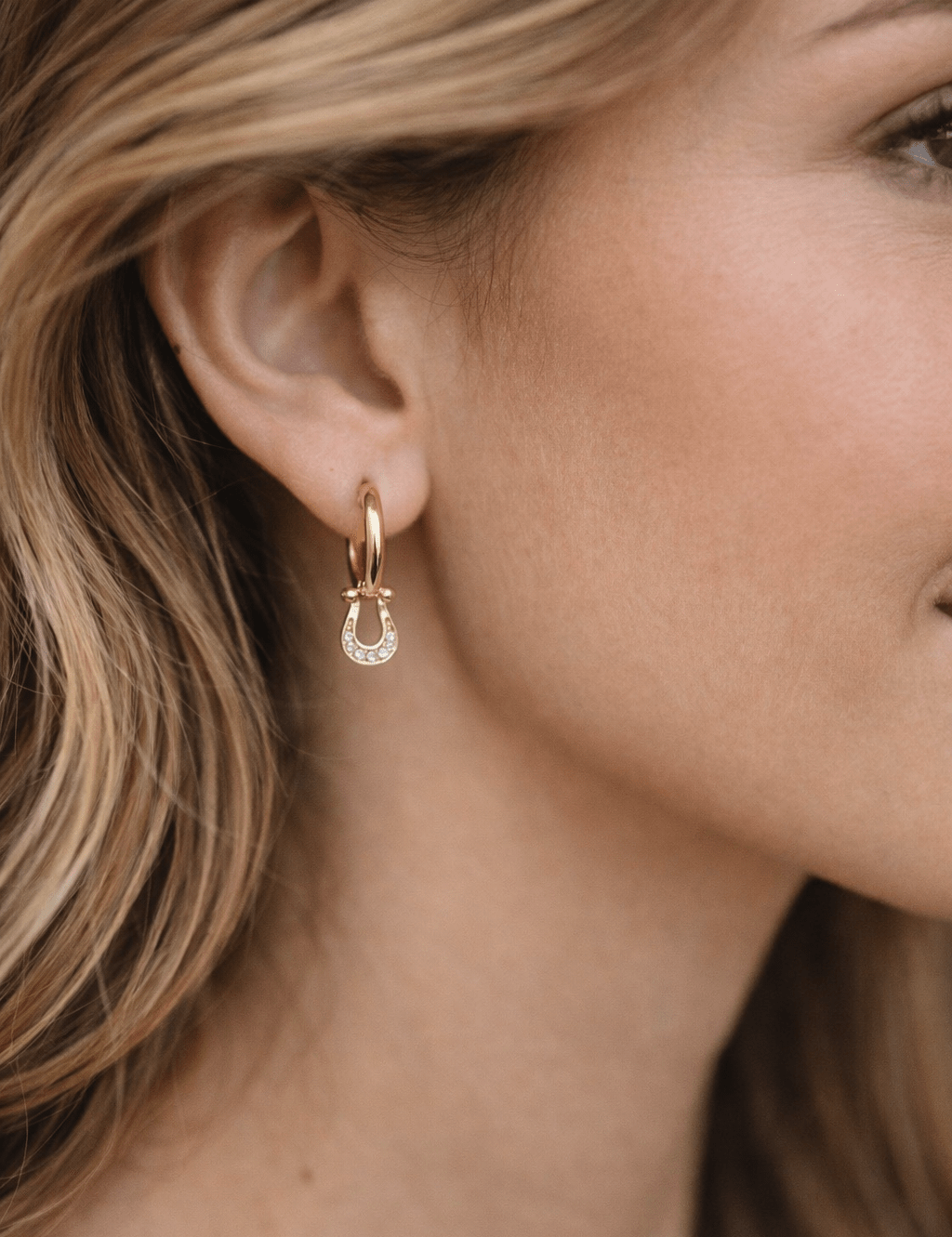 Horseshoe Huggie Earrings - Bridle Up Hope Shop