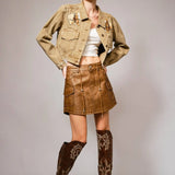 Horseshoes & Horses Embroidered Denim Jacket - Bridle Up Hope Shop