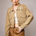 Horseshoes & Horses Embroidered Denim Jacket - Bridle Up Hope Shop