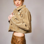 Horseshoes & Horses Embroidered Denim Jacket - Bridle Up Hope Shop