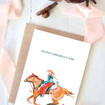 Howdy Birthday Girl Card - Bridle Up Hope Shop