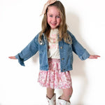 Howdy Denim Jacket with Gingham Bow - Bridle Up Hope Shop