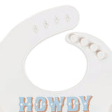 Howdy Partner Blue Silicone Bib - Bridle Up Hope Shop
