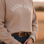 Howdy Pigment - Dyed Sweatshirt (Vintage Beige) - Bridle Up Hope Shop