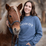 Howdy Pigment - Dyed Sweatshirt (Vintage Blue) - Bridle Up Hope Shop