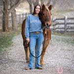 Howdy Pigment - Dyed Sweatshirt (Vintage Blue) - Bridle Up Hope Shop