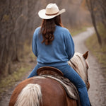 Howdy Pigment - Dyed Sweatshirt (Vintage Blue) - Bridle Up Hope Shop