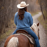 Howdy Pigment - Dyed Sweatshirt (Vintage Blue) - Bridle Up Hope Shop