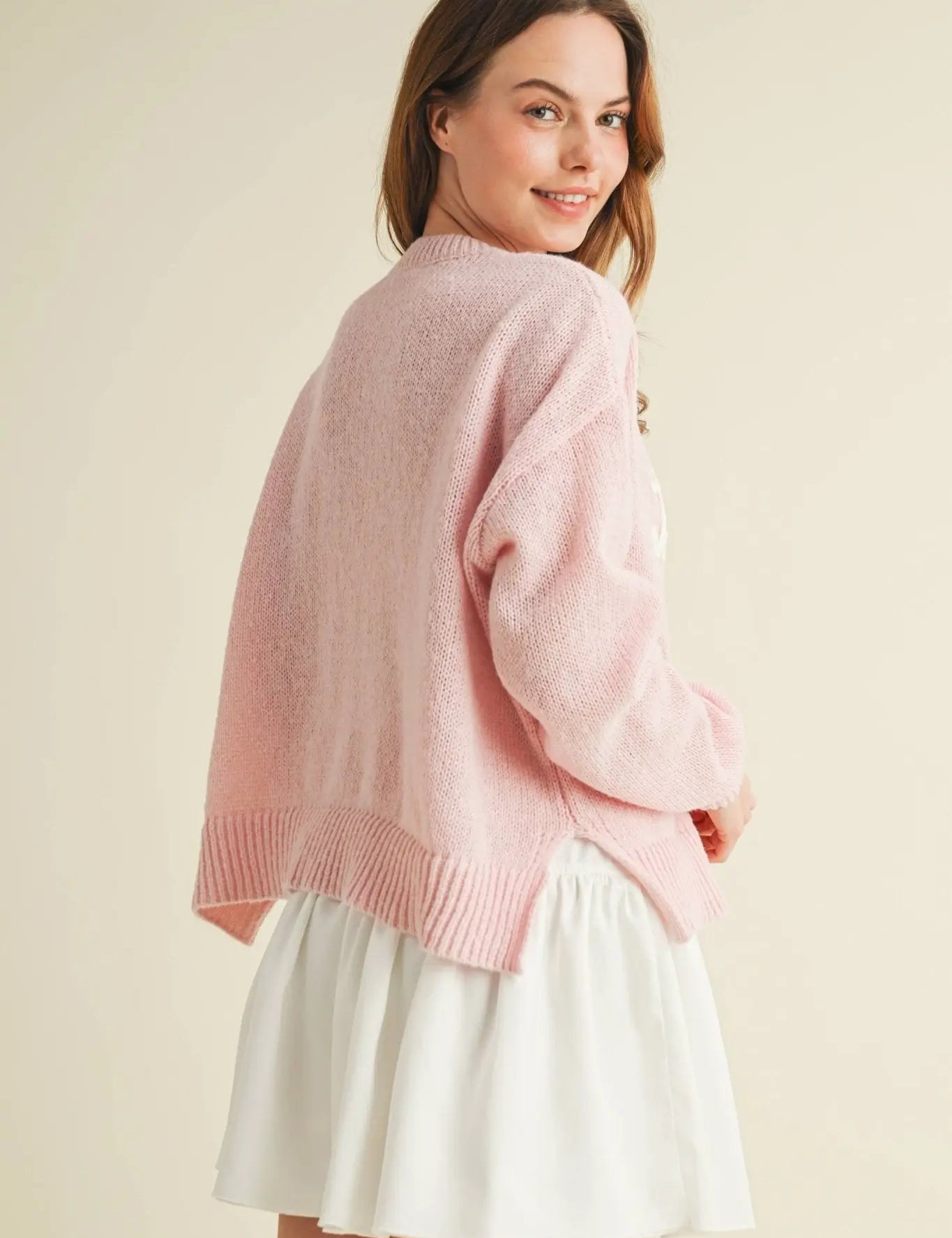 Howdy Pink Embroidered Knit Sweater - Bridle Up Hope Shop