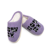 Howdy Purple Slippers - Bridle Up Hope Shop