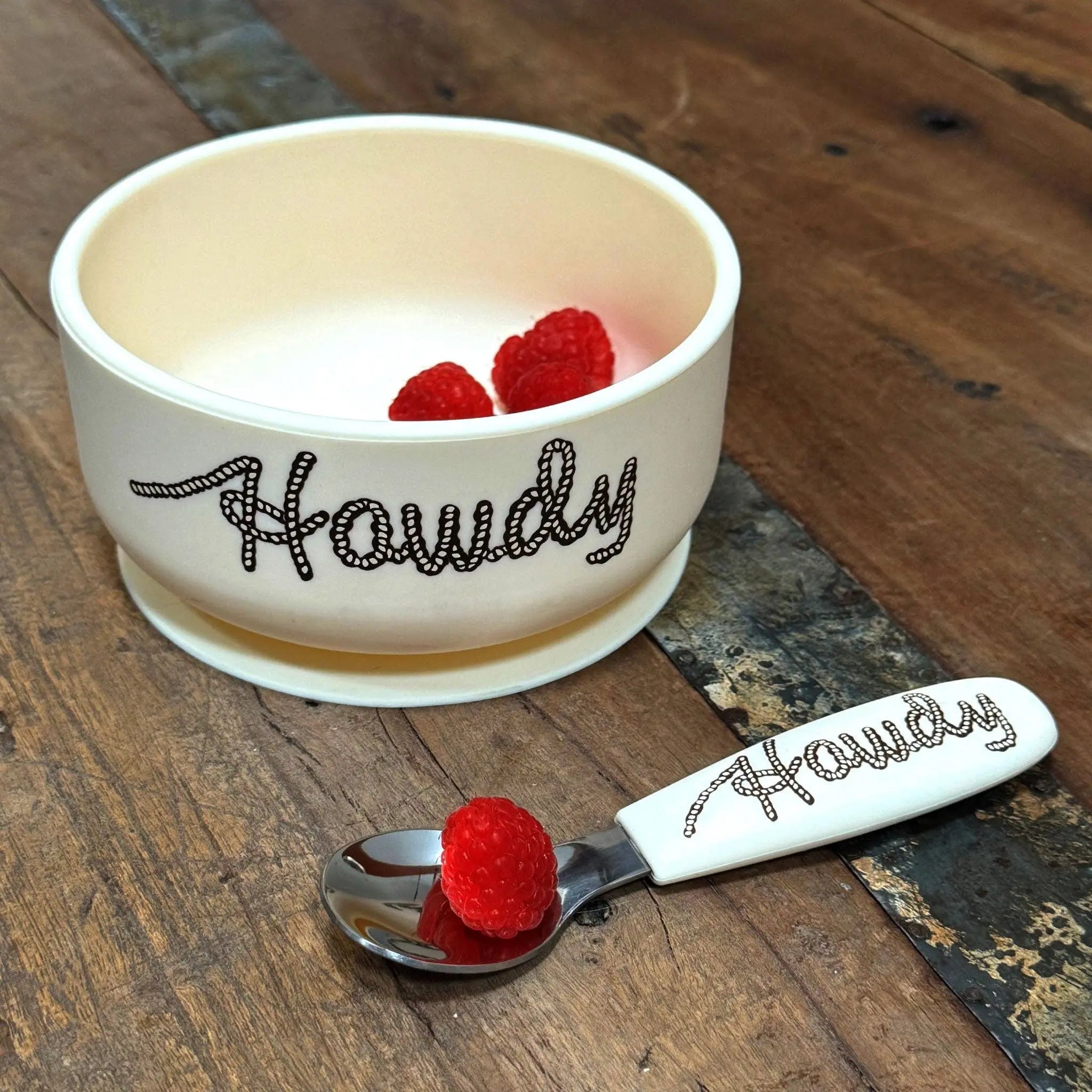 Howdy Suction Bowl & Spoon - Bridle Up Hope Shop