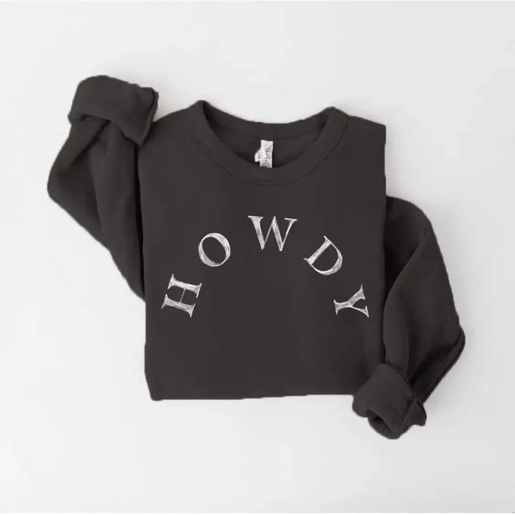 Howdy Sweatshirt (Black) - Bridle Up Hope Shop