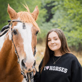 I Love Horses Sweatshirt (Black) - Bridle Up Hope Shop