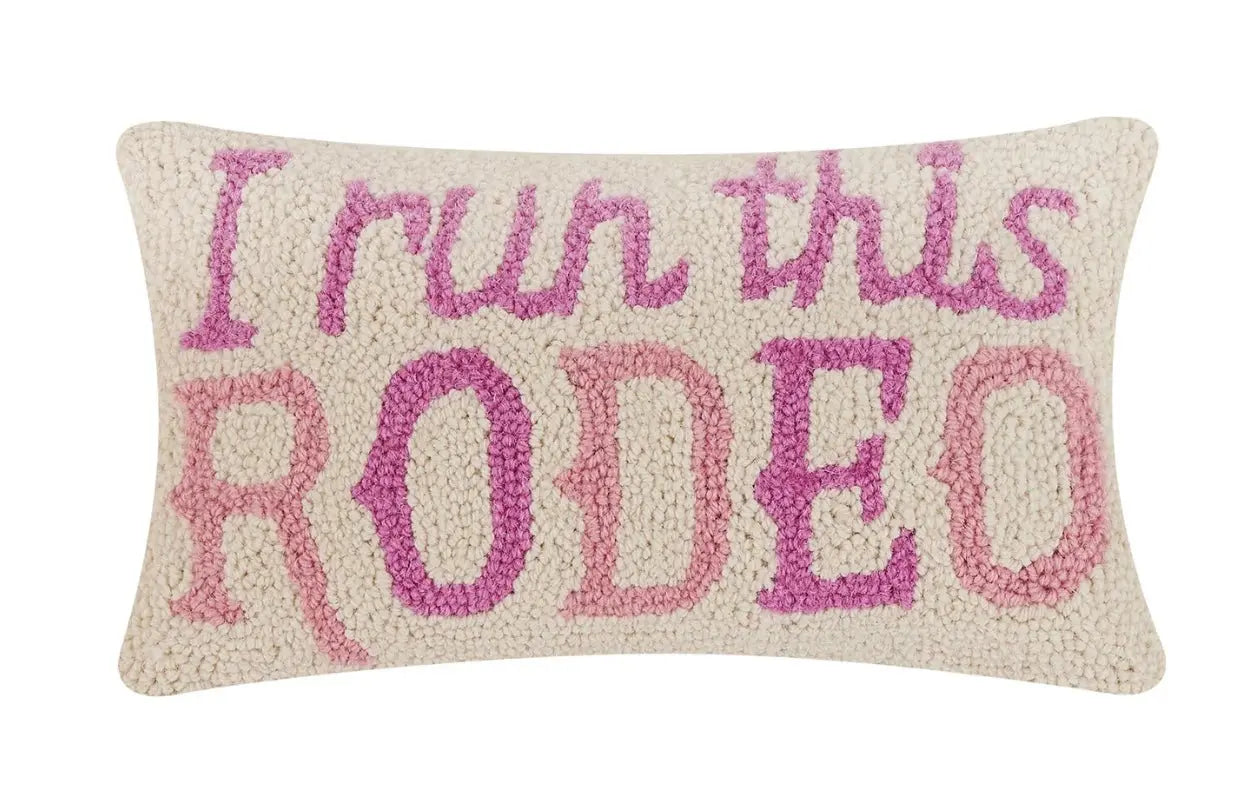 I Run This Rodeo Hook Pillow - Bridle Up Hope Shop